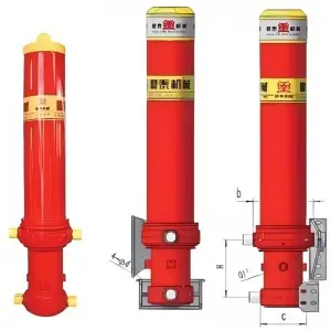 Telescopic Hydraulic Cylinder for Construction Machinery (Suitable for Lightweight self-Unloading Models)